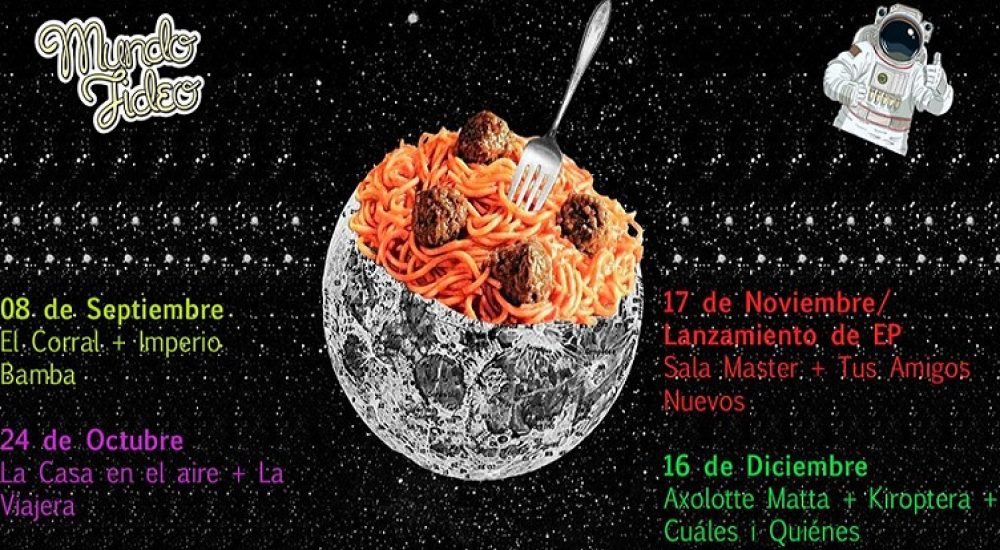 Afiche Lanzamiento EP Primeros Alunizajes de Mundo Fideo + TAN